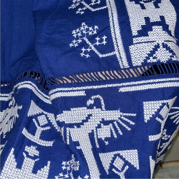 Farm Rio Navy Macaw Embroidered Maxi Dress Navy blue - Picture 8 of 16